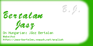 bertalan jasz business card